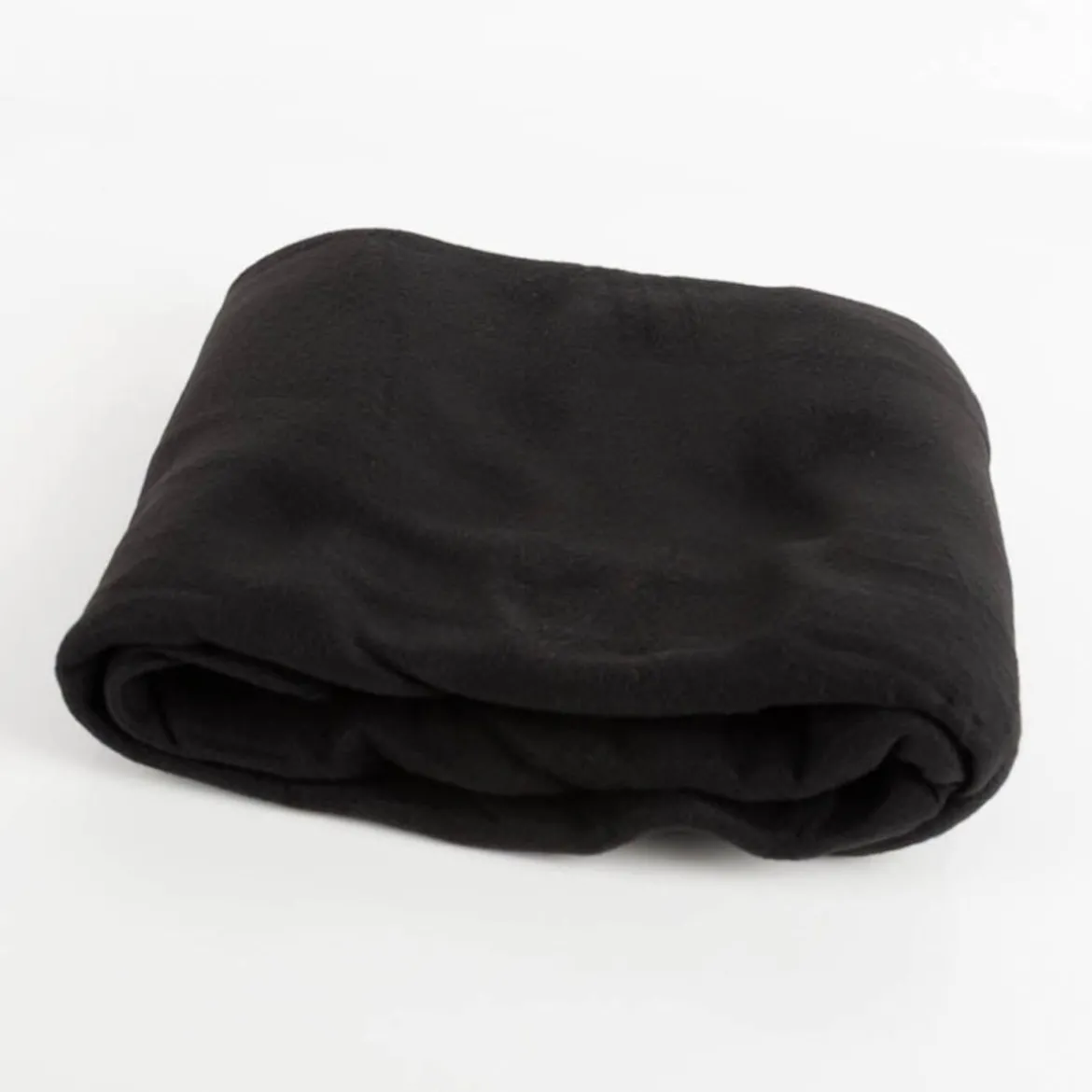 Plaid aus Kuschelfleece mit Kettelrand einfarbig schwarz 125x150cm