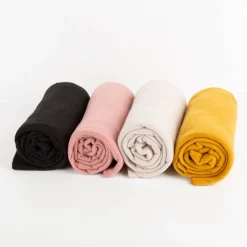 Plaid aus Kuschelfleece mit Kettelrand einfarbig senfgelb 125x150cm