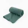 Plaid aus Polyester mit grobem Kettelrand einfarbig petrol 125x150cm