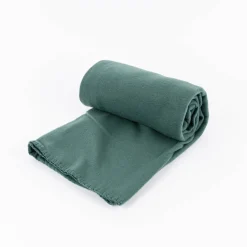 Plaid aus Polyester mit grobem Kettelrand einfarbig petrol 125x150cm