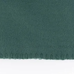 Plaid aus Polyester mit grobem Kettelrand einfarbig petrol 125x150cm