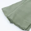 Plaid aus Polyester mit grobem Kettelrand einfarbig salbeigrün 125x150cm