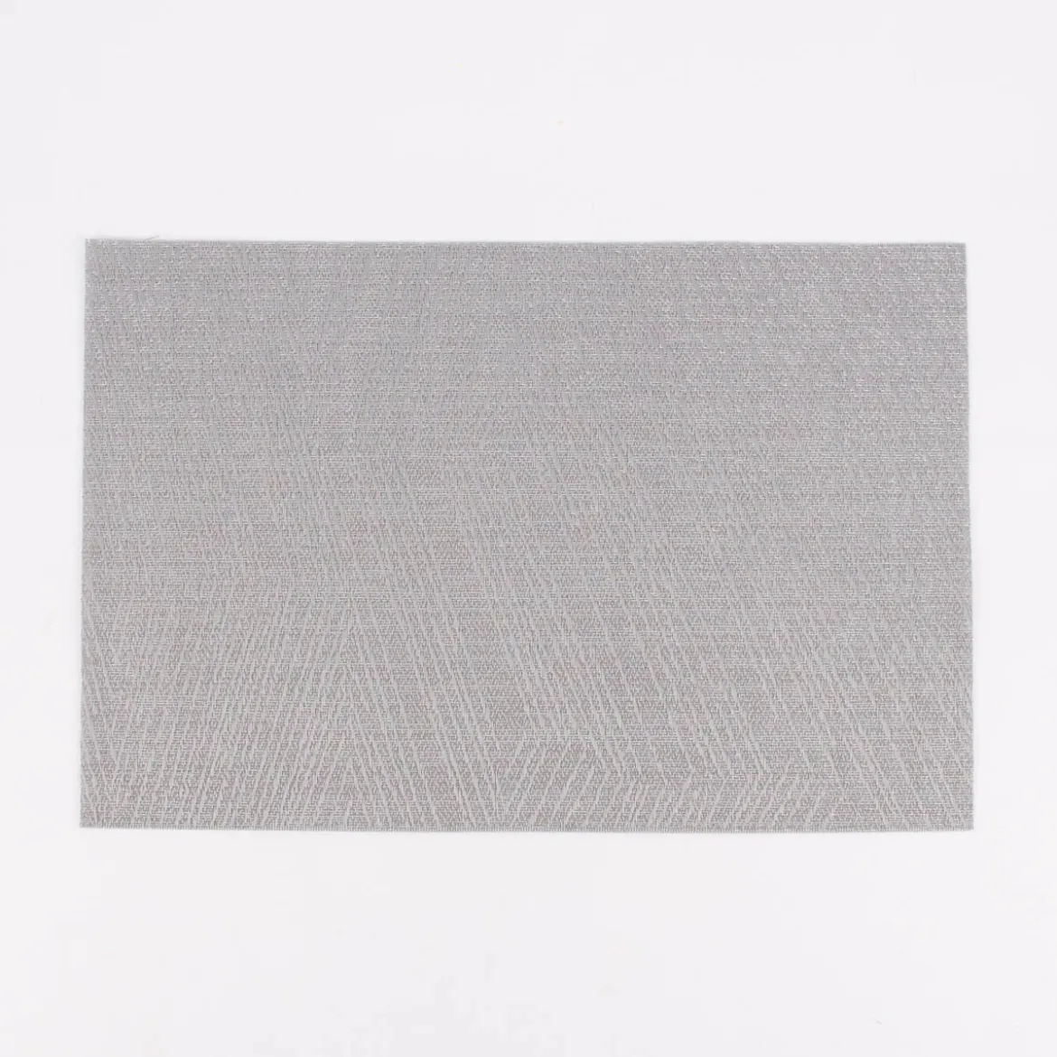 Platzset eckig silberfarbig Polyester 30x45cm
