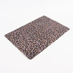 Platzset Leomuster Kunststoff kupferfarbig schwarz orange 45x30cm