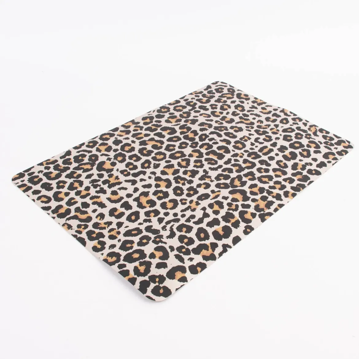 Platzset Leomuster Kunststoff goldfarbig schwarz gelb 45x30cm