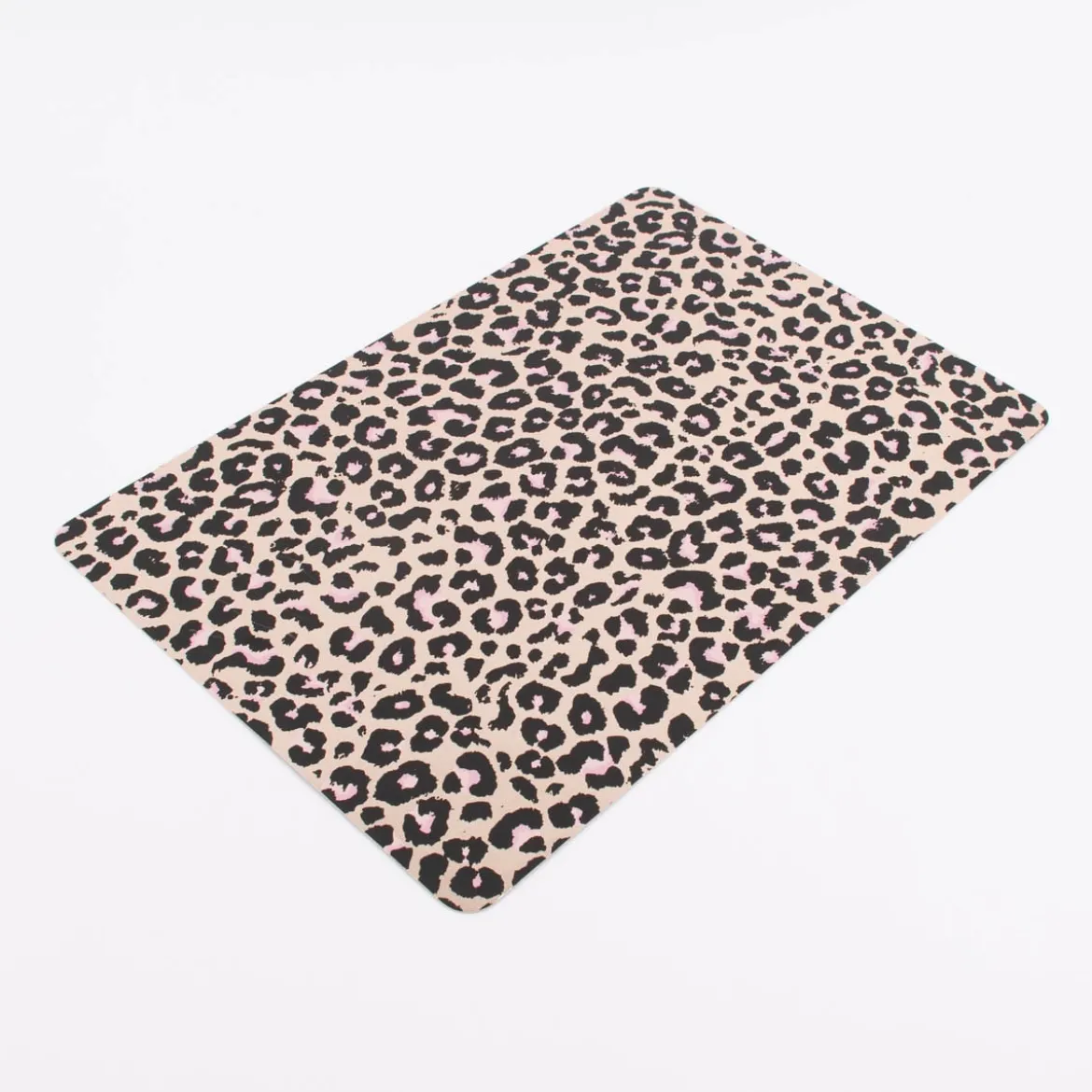 Platzset Leomuster Kunststoff bronzefarbig schwarz rosa 45x30cm