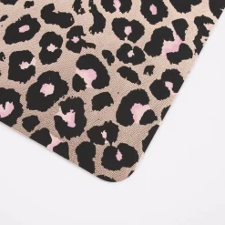 Platzset Leomuster Kunststoff bronzefarbig schwarz rosa 45x30cm
