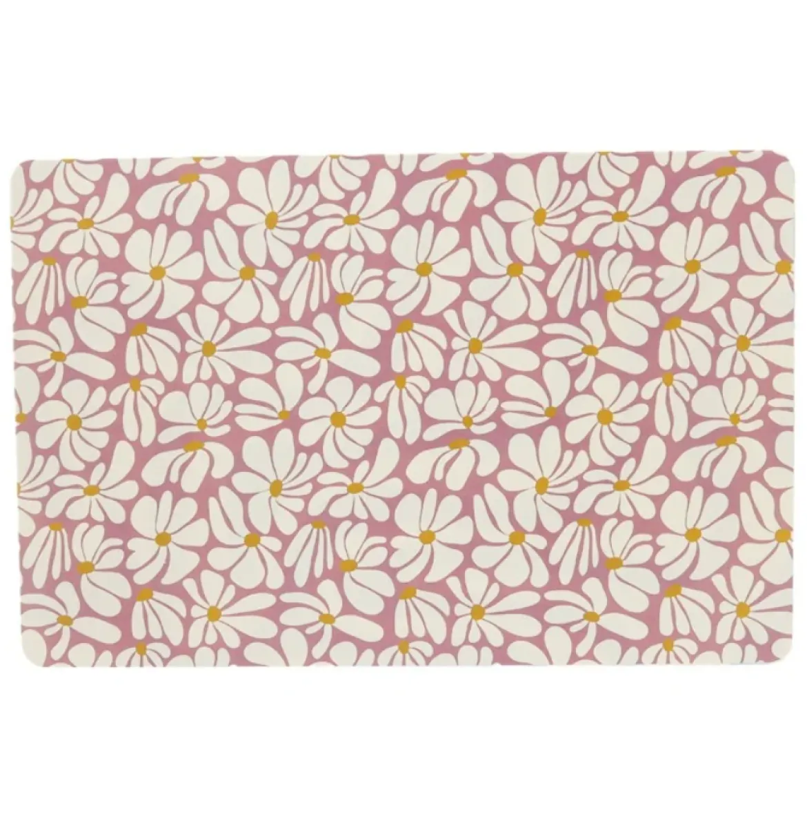 Platzset Tischset Flowers Blumen rosa weiß 43x28cm