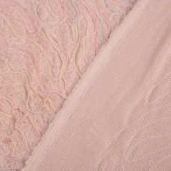 Plüsch Stoff Fellimitat Kunstfell mit Tülleffekten rosa pastell 1,38m Breite