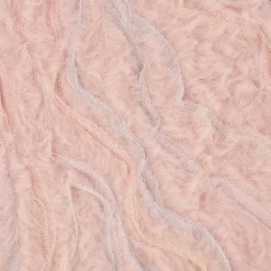 Plüsch Stoff Fellimitat Kunstfell mit Tülleffekten rosa pastell 1,38m Breite