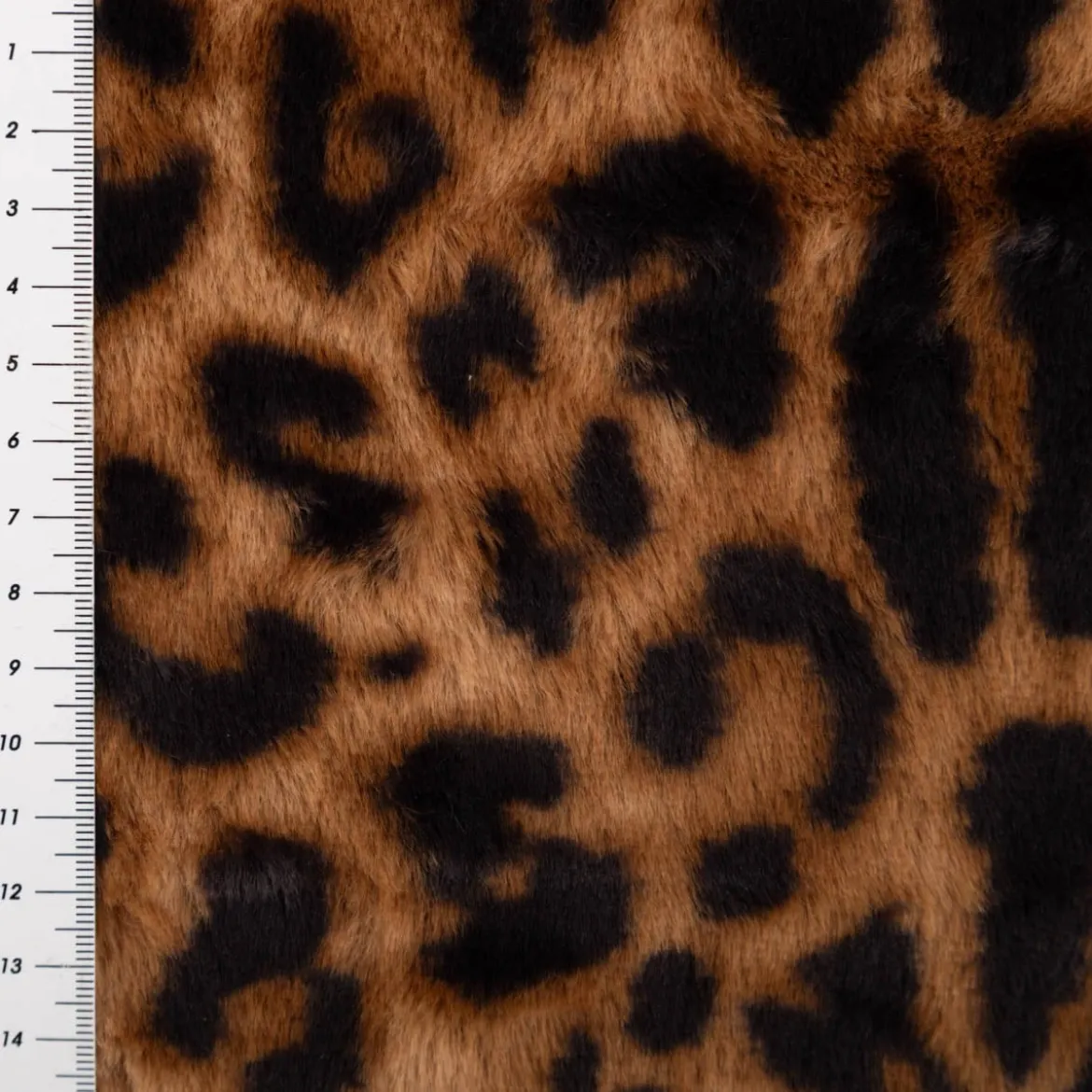 Plüschstoff Fellimitat Leopard braun 1,50m Breite