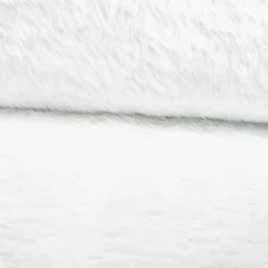 Plüschstoff Kunstfell weiß Kurzhaar 140cm Stoffbreite