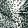 Plüsch Velour Fellstoff Fellimitat Leopard grau weiß