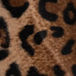 Plüsch Velours Fellstoff Fellimitat Leopard braun schwarz 1,4m Breite