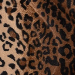 Plüsch Velours Fellstoff Fellimitat Leopard braun schwarz 1,4m Breite