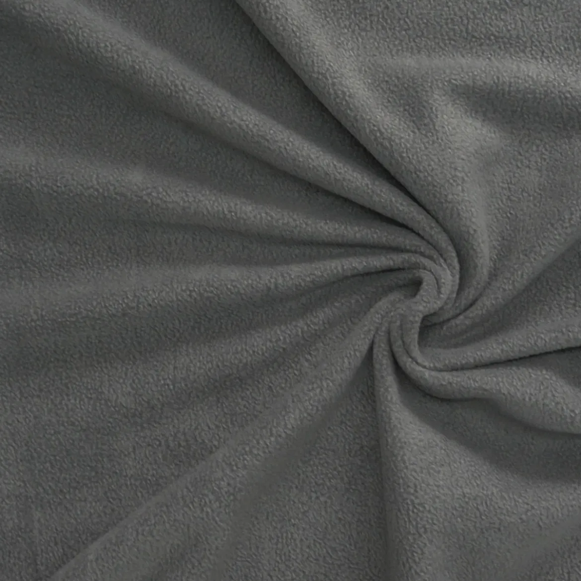 Polar Fleece Stoffe Fleecestoff dunkelgrau