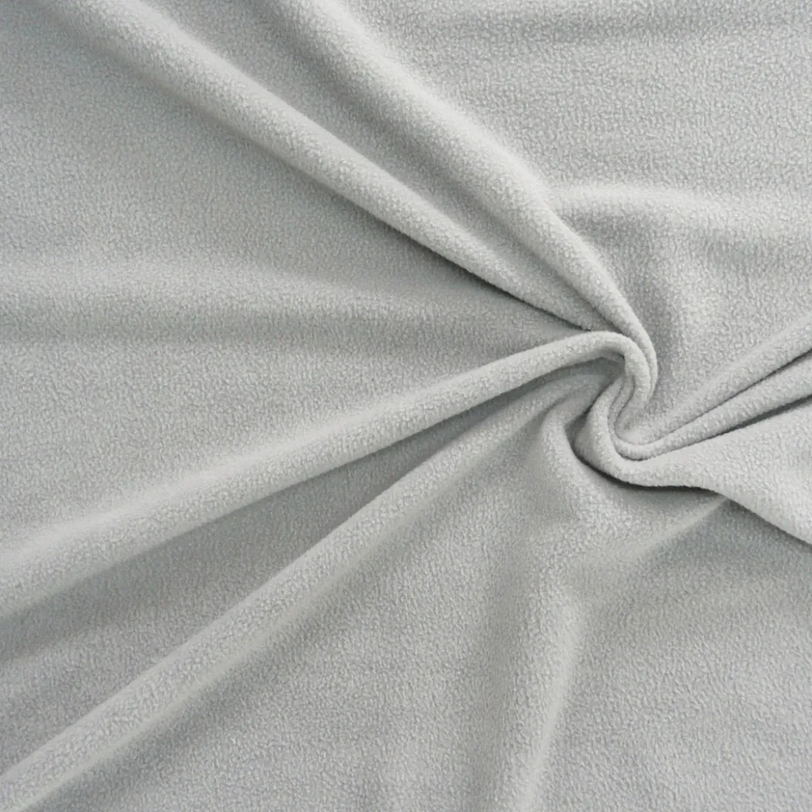 Polar Fleece Stoffe Fleecestoff hellgrau