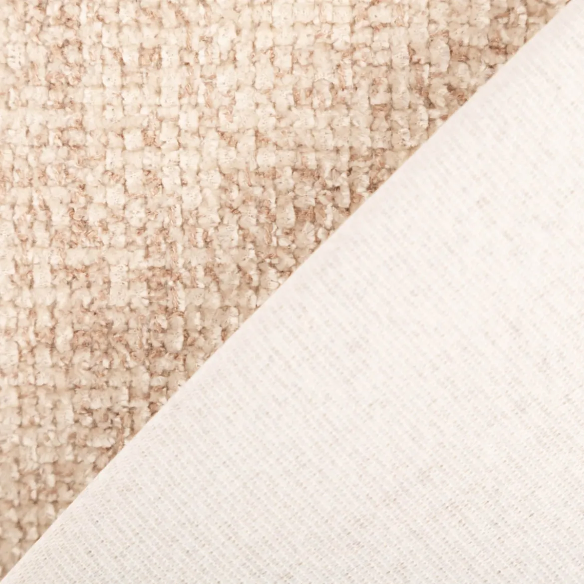 Polsterstoff Chenille mit Fleckschutz easy clean Struktur meliert natur 1,45m Breite