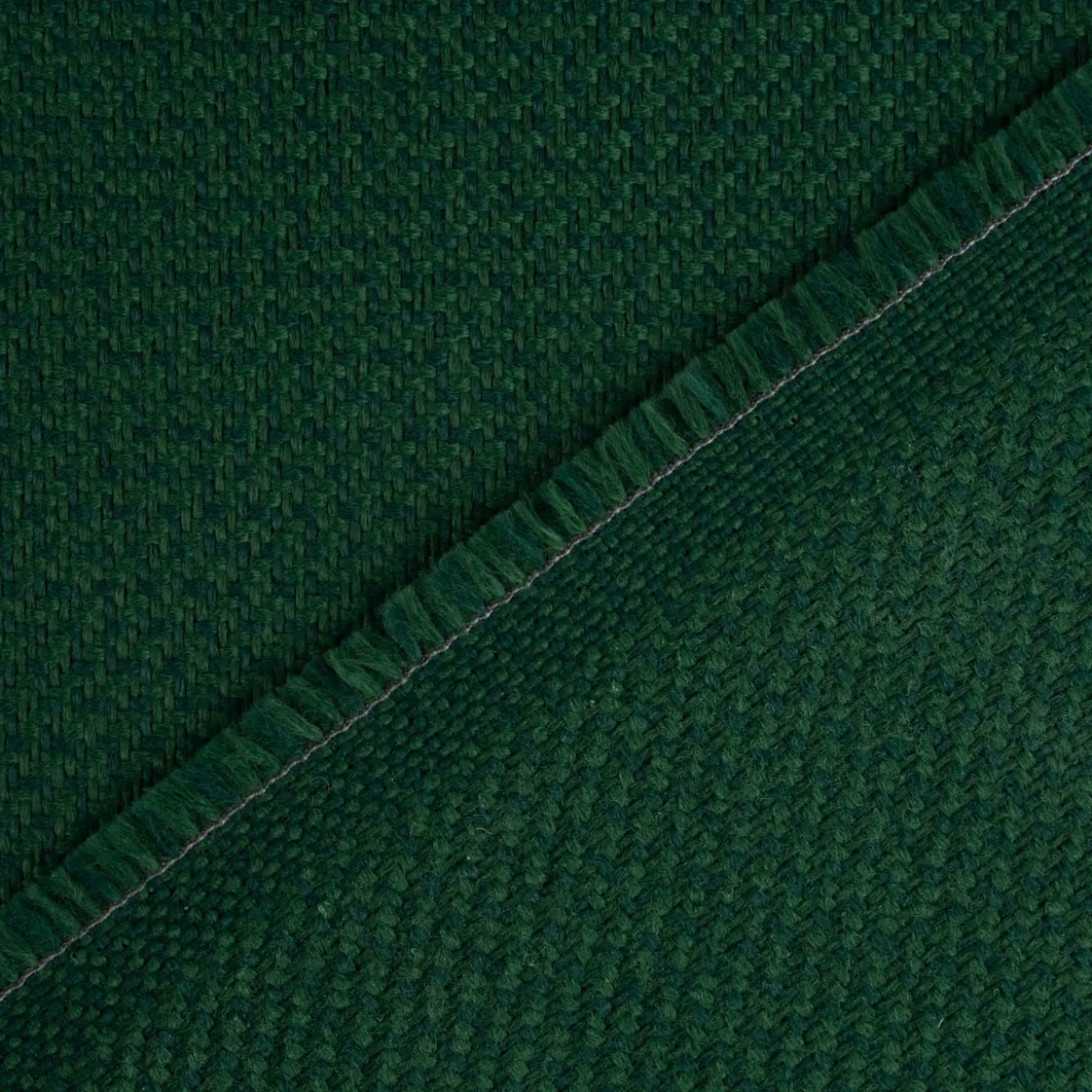 Polsterstoff Dekostoff Jacquard Flachgewebe Victoria Struktur uni dunkelgrün 1,40m Breite