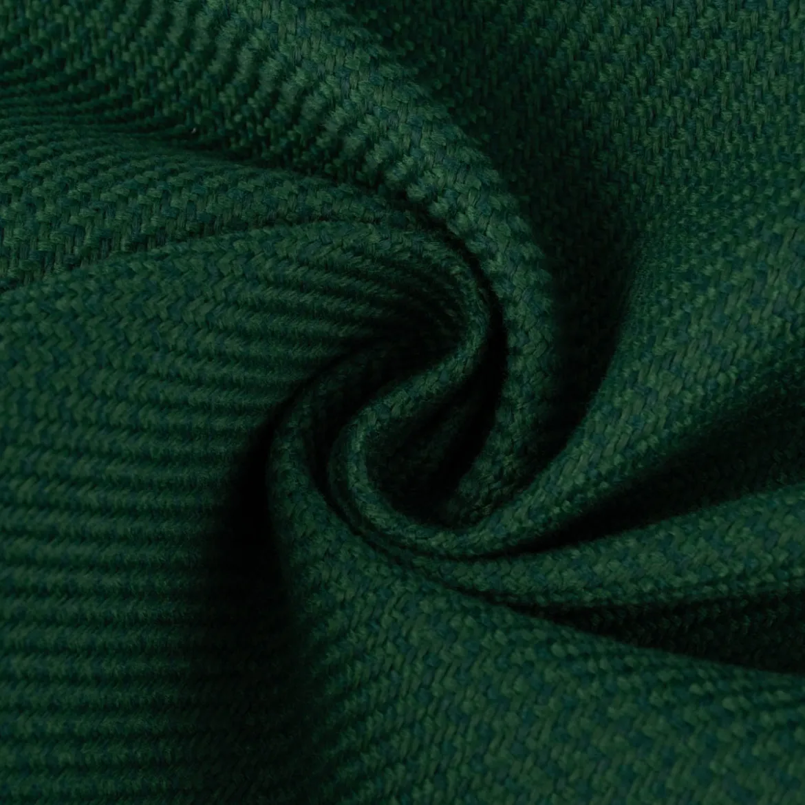 Polsterstoff Dekostoff Jacquard Flachgewebe Victoria Struktur uni dunkelgrün 1,40m Breite
