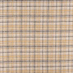 Polsterstoff Dekostoff Jacquard Flachgewebe Victoria Karo beige gelb 1,40m Breite