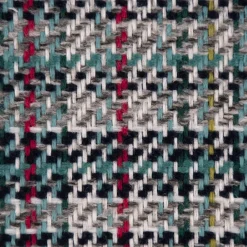 Polsterstoff Dekostoff Jacquard Flachgewebe Victoria Karo grau türkis pink 1,40m Breite