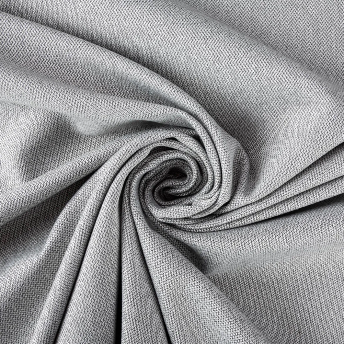 Polsterstoff Dekostoff Jacquard Flachgewebe Jane Struktur uni grau 1,40m Breite