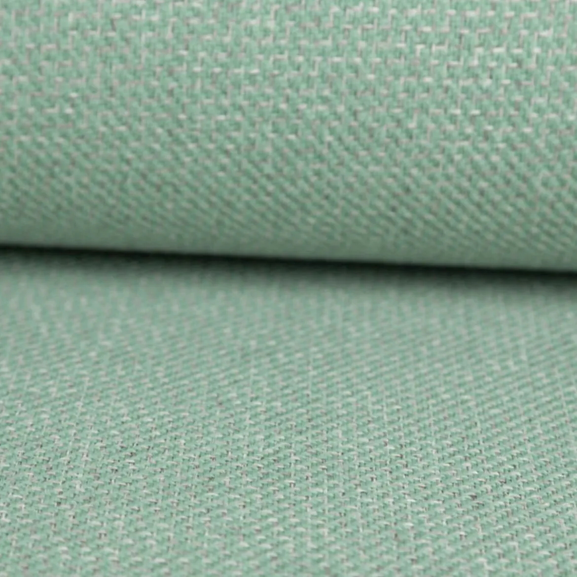 Polsterstoff Dekostoff Jacquard Flachgewebe Victoria Struktur mintgrün meliert 1,40m Breite