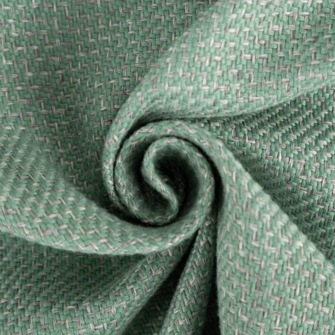 Polsterstoff Dekostoff Jacquard Flachgewebe Victoria Struktur mintgrün meliert 1,40m Breite
