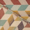Polsterstoff Dekostoff Jacquard Flachgewebe Mira Rechtecke schräg beige lila mint gelb rot 1,40m Breite