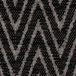 Polsterstoff Dekostoff Jacquard Flachgewebe Mira Chevron schwarz hellgrau 1,40m Breite