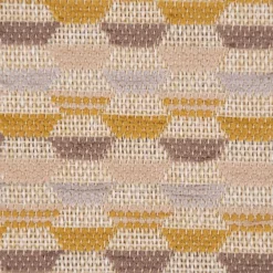 Polsterstoff Dekostoff Jacquard Flachgewebe Mira Hexagon beige gelb 1,40m Breite
