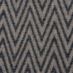 Polsterstoff Dekostoff Jacquard Flachgewebe Mira Chevron dunkelblau hellgrau 1,40m Breite