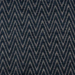 Polsterstoff Dekostoff Jacquard Flachgewebe Mira Chevron dunkelblau hellgrau 1,40m Breite