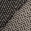Polsterstoff Dekostoff Jacquard Flachgewebe Mira Chevron anthrazit grau 1,40m Breite