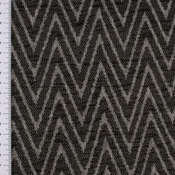 Polsterstoff Dekostoff Jacquard Flachgewebe Mira Chevron anthrazit grau 1,40m Breite