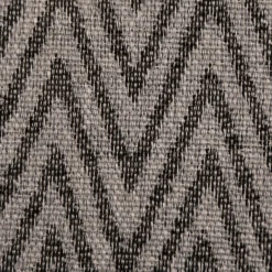 Polsterstoff Dekostoff Jacquard Flachgewebe Mira Chevron anthrazit grau 1,40m Breite
