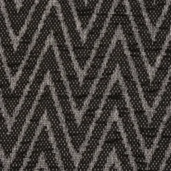Polsterstoff Dekostoff Jacquard Flachgewebe Mira Chevron anthrazit grau 1,40m Breite