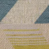 Polsterstoff Dekostoff Jacquard Flachgewebe Mira Rechtecke schräg beige blau grün 1,40m Breite