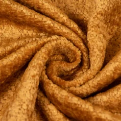 Polsterstoff Dekostoff Wärmevorhangstoff Akustik Soft Teddy Deluxe ockergelb 1,45m Breite