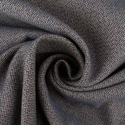 Polsterstoff Flachgewebe Dobby Trento uni meliert blau sand 1,40m Breite