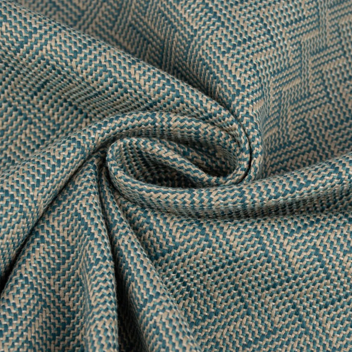 Polsterstoff Möbelstoff Dekostoff Jacquard Flachgewebe Alba Chevron mintgrün 1,40m Breite