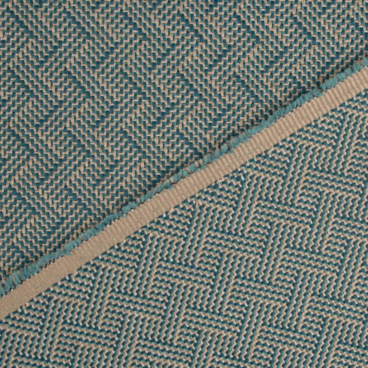 Polsterstoff Möbelstoff Dekostoff Jacquard Flachgewebe Alba Chevron mintgrün 1,40m Breite