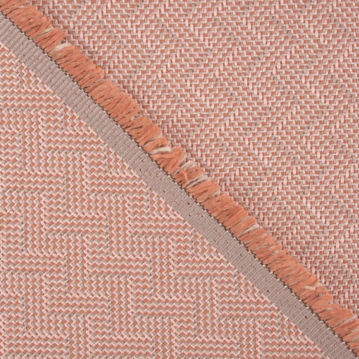 Polsterstoff Möbelstoff Dekostoff Jacquard Flachgewebe Alba Chevron rosa 1,40m Breite