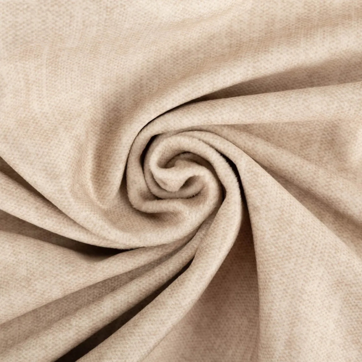 Polsterstoff Mikrofaser Velvet meliert beige 1,45m Breite