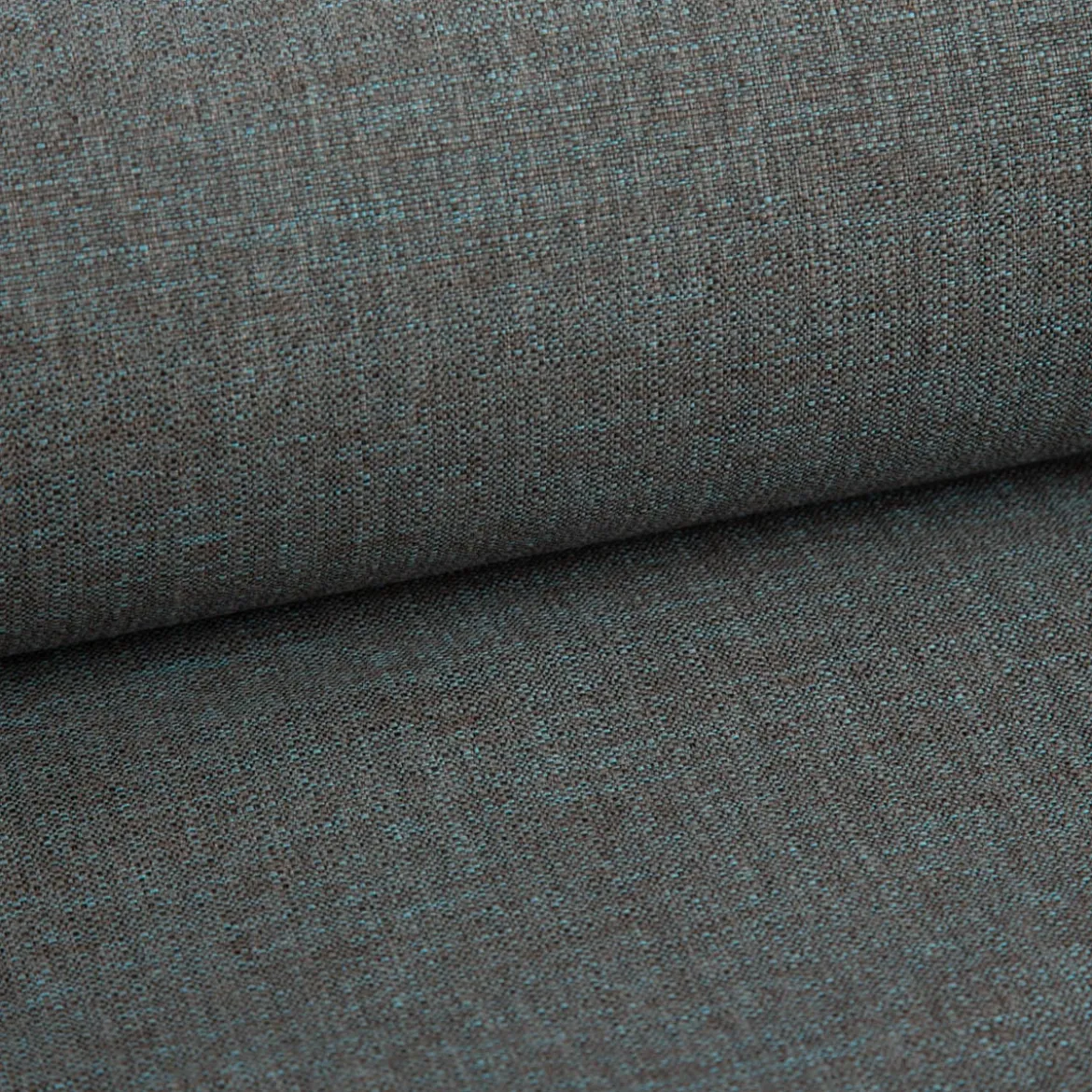 Polsterstoff Outdoorstoff Olefina mit Fleckschutz uni Struktur braun türkis 1,45m Breite