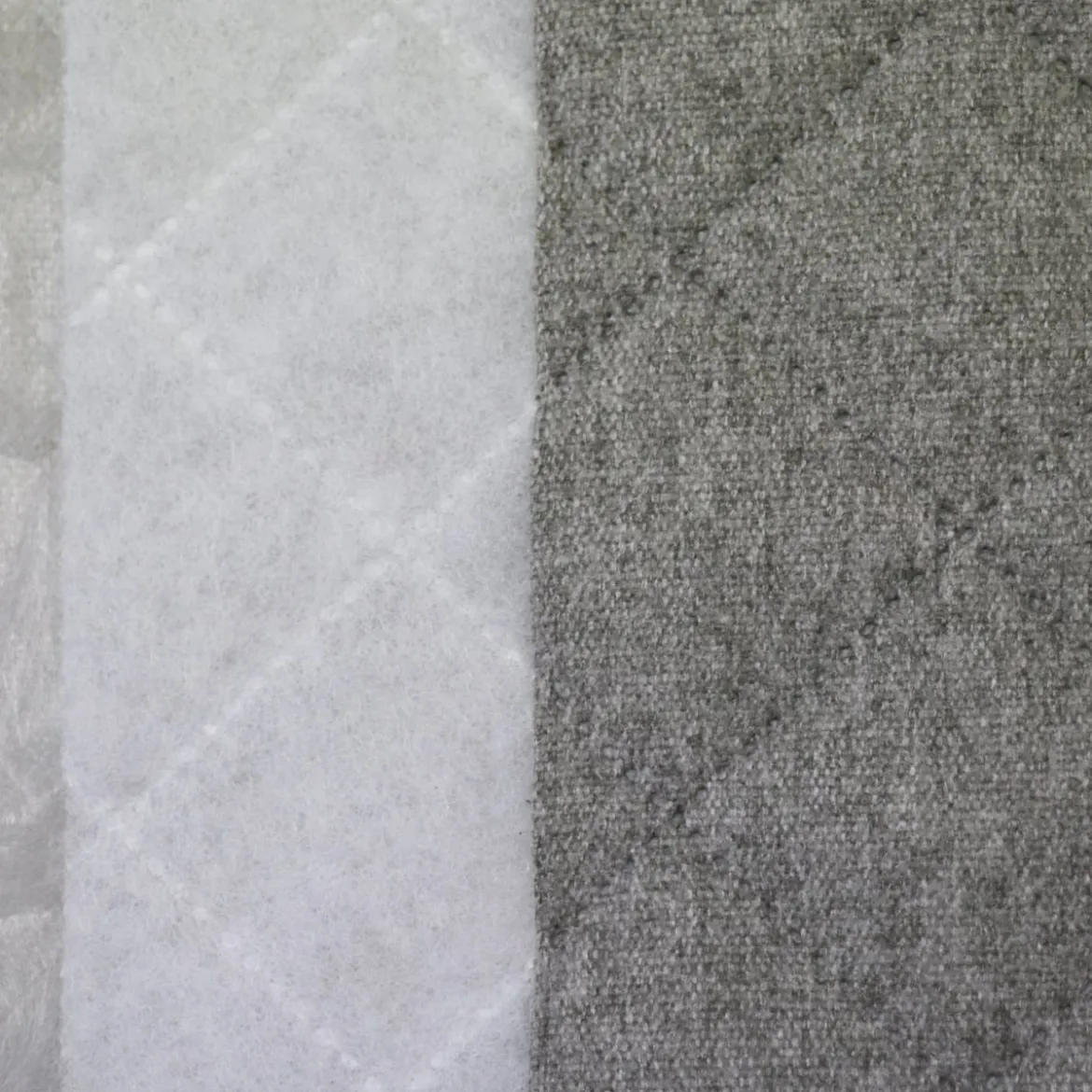 Polsterstoff QUATTRO Filzoptik gesteppt grau 1,40m Breite