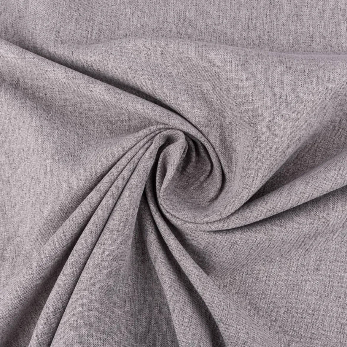 Polsterstoff Riva uni meliert Salz + Pfeffer grau 1,42m Breite