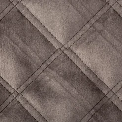 Polsterstoff Samtstoff Le Velvet Karo mit Rautensteppung stone steingrau 1,40m breit