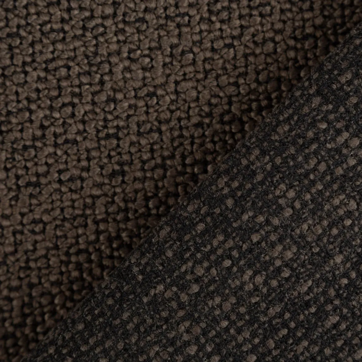 Polsterstoff Strukturgewebe Cross zweifarbig dark grey dunkelgrau 1,40 m Breite